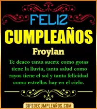 GIF Frases de Cumpleaños Froylan